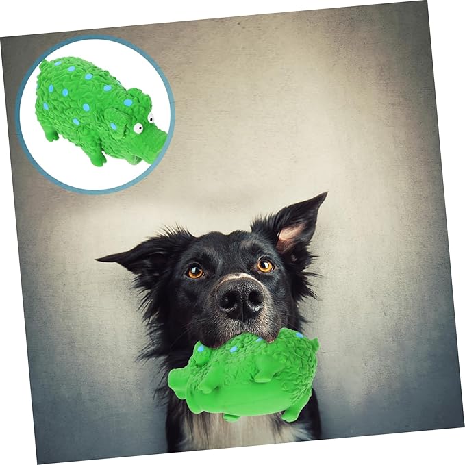 POPETPOP Squeaky Pig Dog Chew Toy Sturdy Latex Teething Toy for Puppies and Small Dogs for Interactive Play and Molar Health