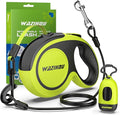 Upgraded Retractable Dog Leash 16.4ft' - Heavy Duty Reflective Retractable Leash with Anti-Slip Soft Grip - Detachable Poop Bag and Chew Proof Cable Included Small Medium Large Dogs up to 110 lbs