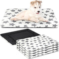 VitalCozy 4 Pcs Dog Crate Pads, Ultra Soft Warm Washable Anti-Slip Kennel Bed Mat for Pets, Reversible, Replaceable, Cozy Cage Liner for Small Medium Large Dogs and Cats(18 x 24 x 1.6 Inch,White)
