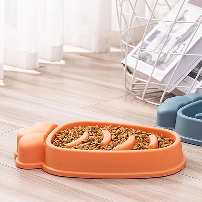 Slow Feeder Cat Bowls, Cat Slow Feeder Prevent Choking 5 Slots Smoothing Anti Slip Sturdy PP Multifunction Cat Food Bowl, Dog Puzzle Feeder Interactive Dog Feeder Puzzle Pet Bowl for Dogs Cats