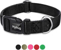 Hyhug Small Dog Collar Quick-Release Black| Heavy-Duty Nylon Puppy Collar, Adjustable & Durable Pet Supplies for Boy & Girl Dogs (Small, Black)