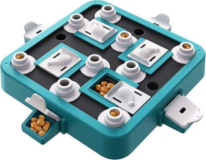 Dog Puzzle Toy, Food Treat Feeder, Mental Stimulation (Green)