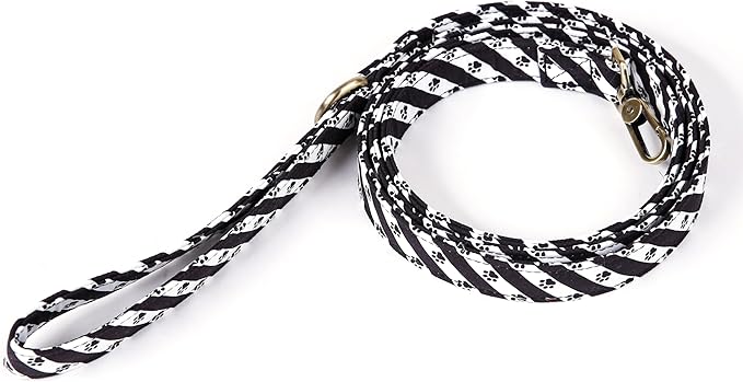 Organic Cotton Dog Leash for Small,Medium and Large Breed,Brass Hardware Pet Leash for Walking,Running and Training 6FT