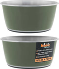 Master Pet Supply Stainless Steel Dog Bowls Set of 2 (32 Oz Each) with Non-Slip Rubber Base - Camo Patrol - Basic Dog Food Bowl Water & Food Bowls for Small Medium Large Dogs & Cats, Metal Dish