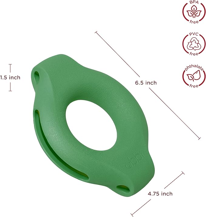 Ubbi Kibbler Interactive Treat Dispensing Dog Toy for Medium & Large Breeds, Natural Rubber Puzzle Toy with Stick Treat Holders, Freezer & Dishwasher Safe, Green
