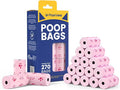 Dog Poop Bags, Guaranteed Leak Proof and Extra Thick Poop Bag Rolls for Dogs, Lavender Scented Pet Waste Bags Made from 70% Certified Recycled Plastic, 270 Count, Pink