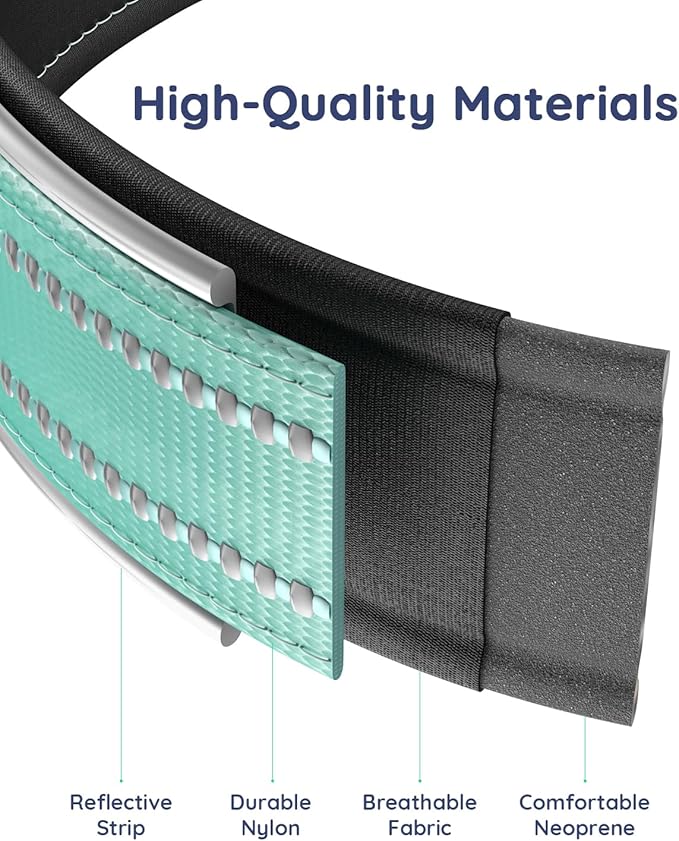 Upgrade Airtag Dog Collar,with IPX8 Waterproof AirTag Holder | Reflective Ultra-Durable | Soft Padded | Lock Buckle | Heavy Duty | Fit Small Medium Large Dogs（Teal，L(17"～23")）