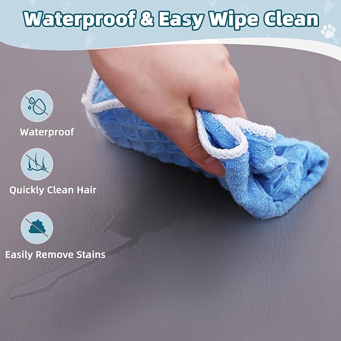 Dog Crate Pad Mat, Waterproof Kennel Cage Mat, Cooling Pet Bed for Small Medium Dogs, Outdoor Pet Bed with High Resilience Foam,Wipe Clean & Easy Rinse, Anti Slip 30 inch Graphite Grey