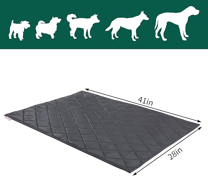 HOMBYS Durable Indestructible Pet Bed Mat for Aggressive Chewers, 41x28 inches, Quick Dry, Machine Washable, Perfect for Crates, Dogs Cages