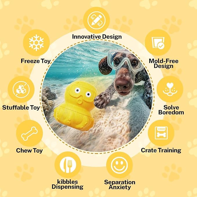 Dog Toys for Aggressive Chewers, Dog Enrichment Toys, Anxiety Relief for Dogs Toy, Indestructible Frozen Treat Toy for Large Dogs Reduces Anxiety, Octopus