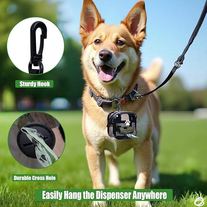 Dog Waste Bag Dispenser Pet Poop Bags Holder for Doggie Waste Bags Dispensers Soft Fabric Zipper Small Doggy Puppy Pouch for Leash Accessory Attachment with Carrier,No-puxfb