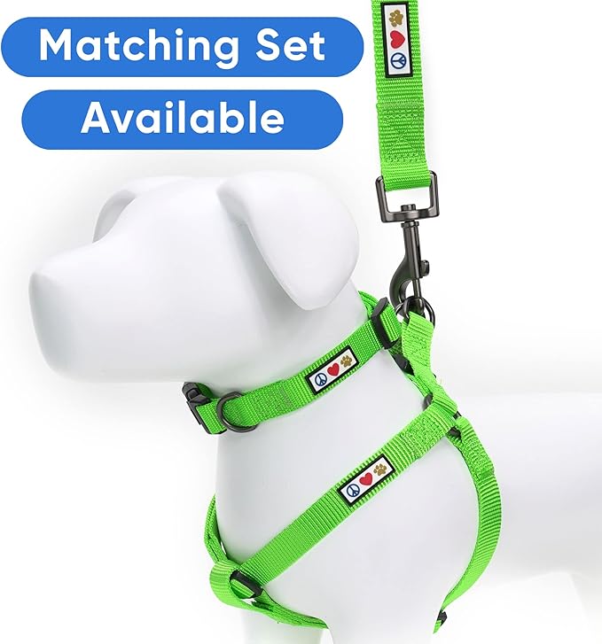 Pawtitas Solid Step-in Dog Harness – Adjustable No-Pull Vest for Puppies to Seniors, Safe & Comfortable XS Green