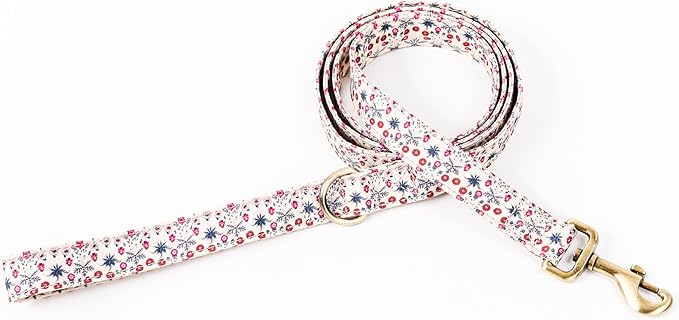 Organic Cotton Dog Leash for Small,Medium and Large Breed,Brass Hardware Pet Leash for Walking,Running and Training 6FT