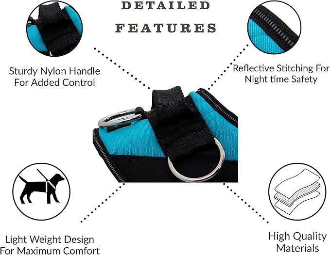 ShawnCo Essential Dog Harness, No-Pull Pet Vest with 3 Leash Clips, No Choke, Reflective, Adjustable and Padded, for Easy Walking and Training for Small, Medium and Large Dogs (Olive Green, XS)