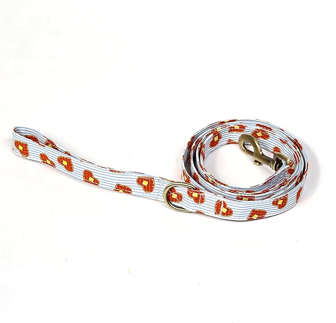 Organic Cotton Dog Leash for Small,Medium and Large Breed,Brass Hardware Pet Leash for Walking,Running and Training 6FT