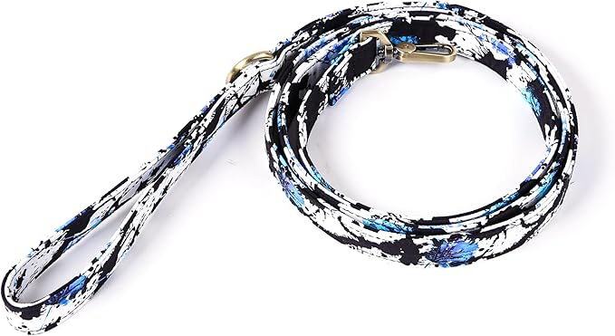 Organic Cotton Dog Leash for Small,Medium and Large Breed,Brass Hardware Pet Leash for Walking,Running and Training 6FT