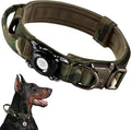2026 New and Improved AirTag Dog Collar, Military Tactical Dog Collar with Integrated AirTag Holder - Adjustable Control Handle, Durable Metal Buckle, Comfortable GPS Dog Collars (Camo,L)
