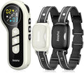 Delupet Dog Shock Collar 2 Dogs- 4500FT Dual-Direct Dog Training Collars with Remote for Small Medium Large Dog, IPX8 Waterproof Rechargeable E-Collar with Beep(1-8), Vibration(1-3), Shock(0-99), Grey