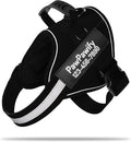 PawPawify Custom No Pull Dog Harness with Name and Phone Number, Heavy Duty Personalized Pet Vest to Prevent Tugging, Pulling, or Choking, Training and Walking (New Black, S (10-19LBS))