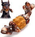 Indestructible Dog Chew Toys for Aggressive Chewers - Durable Rubber Bacon-Flavored Toy to Keep Them Busy(Large/Medium Breeds)