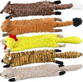 SHARLOVY Dog Squeaky Toys 5 Pack, Bubble Plush Puppy Teething Pet Toys, Crinkle No Stuffing Animals Dog Toy, Doggies Chew for Large Small Medium Breeds