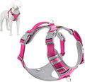 Plutus Pet No Pull Dog Harness, Release at Neck, Reflective Adjustable Dog Vest Harness, Easy Control Handle for Walking, for Small Medium Large Dogs, Hot Pink, S