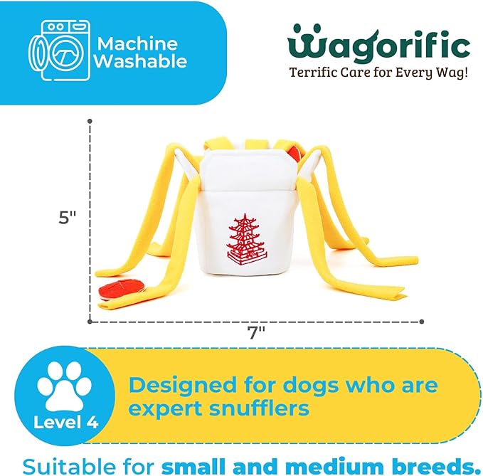 Dog Toys Plush with Squeaky & Treat Hiding Features - Mental Stimulation Enrichment Toy for Large Breed Dogs - Machine Washable Slow Feeder to Keep Dogs Busy，Take Out Box
