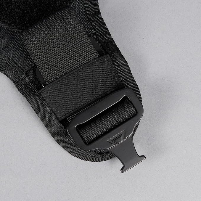Tactical Dog Vest Harness (Alpha Black, X-Large)