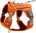 AUROTH Tactical Dog Harness for Large Dogs No Pull Adjustable Pet Harness Reflective K9 Working Training Easy Control Pet Vest Military Service Dog Harnesses Orange S