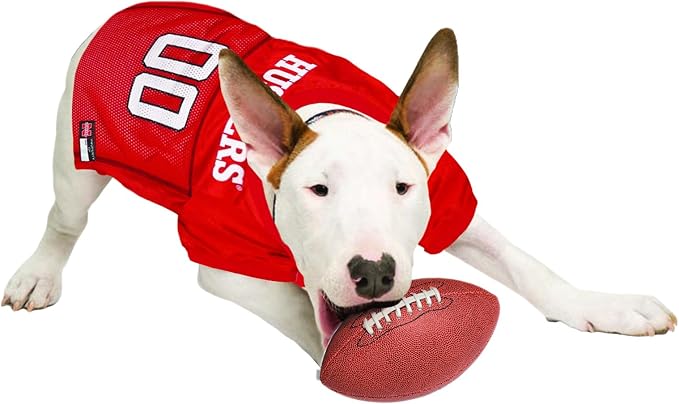 NCAA College Nebraska Huskers Mesh Jersey for Dogs & Cats, Large. Licensed Big Dog Jersey with Your Favorite Football/Basketball College Team (Pack of 2)