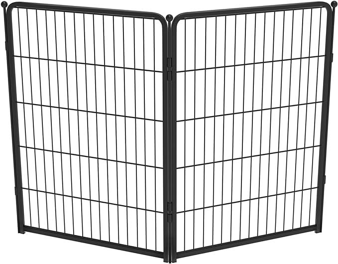 FXW Homeplus Unleashed Indoor Dog Playpen - Stress-Free and Safe Play, Heavy Duty 40 Inch 2 Panels Dog Pen for Medium and Large Dogs, Black│Patented