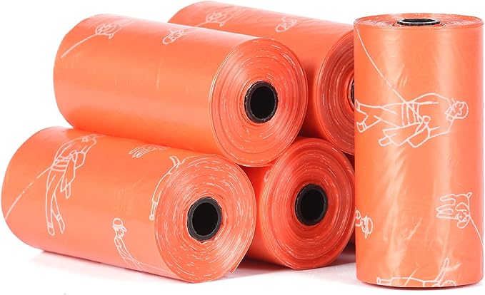Glad for Pets Heavy Duty Dog Poop Bags, Leak Resistant Dog Waste Bags with Fun Print for Easy Cleanup on Walks, Strong Tear Resistant Pet Waste Bags, Tropical Breeze Scent, 6 Rolls, 90 Count