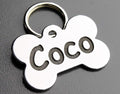 Stainless Steel Custom DEEP Engraved Pet ID Tags Personalized Front/Back Dog Tags for Dogs and Cats - XS Bone 3/4" x1-1/4 (1-Side Engraving)