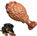 Dog Toys for Aggressive Chewers, Nylon Rubber Brown Chicken Legs Dog Toy, Durable Interactive Chew Toys for Medium & Large Dogs