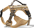 Tactical Dog Harness for Large Heavy Duty Dogs, No Pull Adjustable Reflective Service Camo Vest with Soft Handle