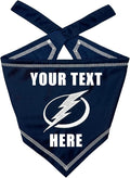 Pets First NHL Tampa Bay Lightning Personalized Tie Around Bandana for Dogs & Cats, Size Small/Medium. Custom Dog Bandana Scarf Bib for Pet Cat Dog. The Ultimate Game-Day & Party Customizable Bandana
