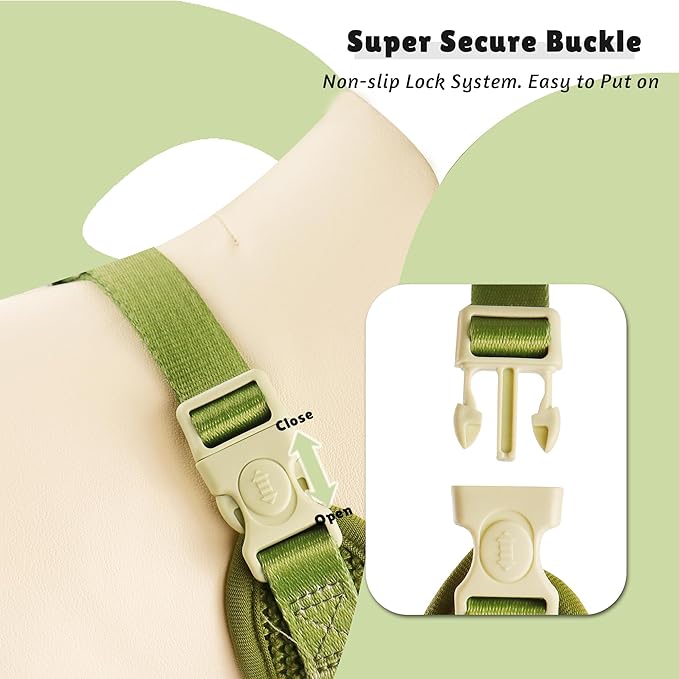 No Pull Dog Vest Harness for Small&Medium Dogs, Side Clip Adjustable Pet Vest, Soft Breathable, Fashion Dog Harnesses for Walking, Running, Shopping (Khaki Green, S)
