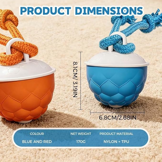 Interactive Dog Toys Motion Activated Automatic Rolling Ball Toys for Small/Medium/Large Dogs Balls for Boredom to Keep Them Busy with USB Rechargeable(Blue)