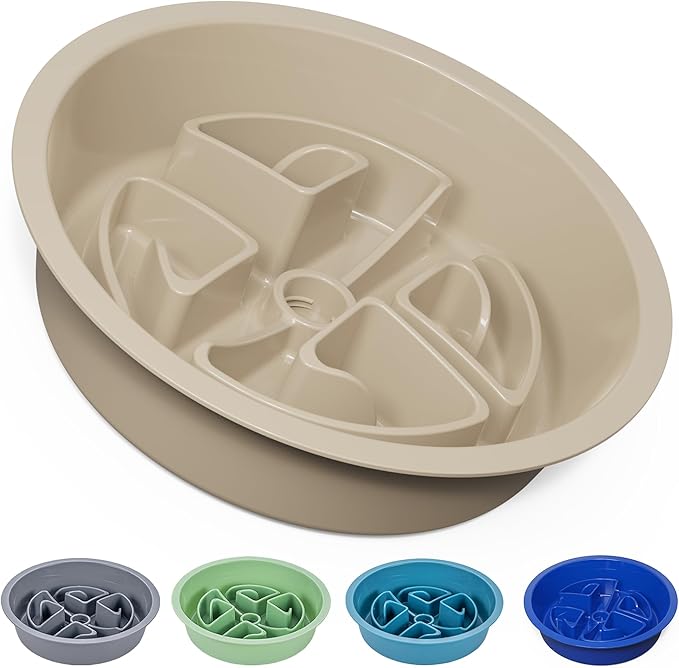 AVERYDAY Slow Feeder Dog Bowls for Large Breeds Fits Raised Feeding Station, Puzzle Dog Food Bowls to Slow Down Eating, Dogs Feeding Bowl with Non-Slip, Slows Feeder Pet Bowl for Wet and Dry Food