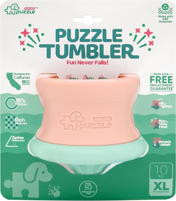 Puzzle Feeder Dog Enrichment Toy, Interactive Dog Puzzle Toy for Mental Stimulation, Dog Toys for Treat Dispensing, Washable Dog Treat Puzzles for Large and XL Dogs