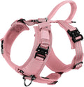 ICEFANG Dog Strap Harness with All-Metal Hardware,for Medium Sized Dog,K9 Vest,Y-Shape Soft Padding,Adjustable Pet Harness,No-Pull Front Leash Clip (Medium (Pack of 1), Pink)