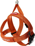 EzyDog Quick Fit Dog Harness – No Pull Harness for Training, Everyday Walking, and Easy Control - Adjustable Fit, Reflective, and Padded (Large, Orange)