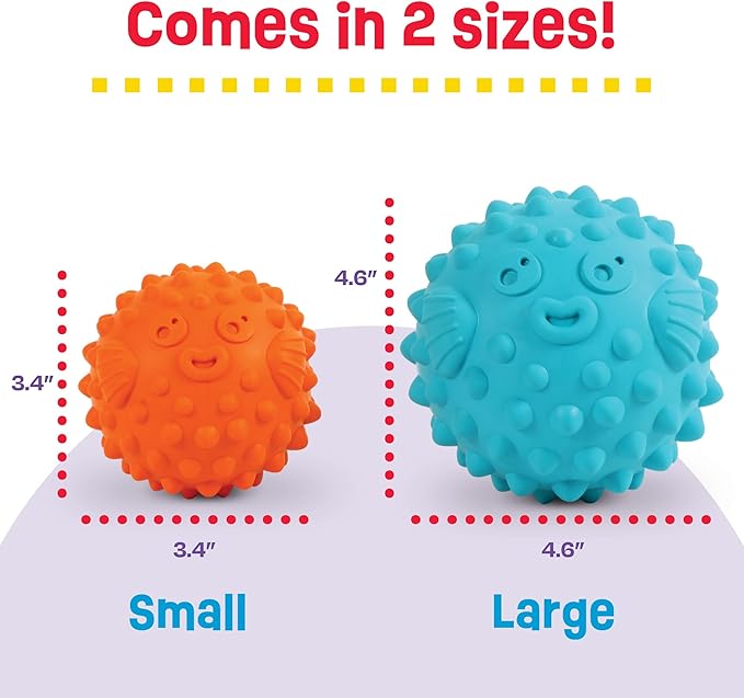 Brightkins Tough & Tumble Treat Dispenser Large Pufferfish - Interactive Dog Puzzle Toy for All Breeds, Enrichment Gifts for Puppies
