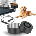 Dog Bowls for Crate, 54oz & 34oz Kennel Bowls Mountable & Non Slip Rubber Base ‌Dual Purpose Stainless Steel Dog Food and Water Bowl Set for Large and Medium Pets, Cats, Puppy, Dogs