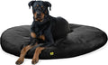 K9 Ballistics Tough Round Nesting Pillow Dog Bed - Removable Cover, Washable, Durable & Water Resistant Indoor/Outdoor Bed - Large, Obsidian Black