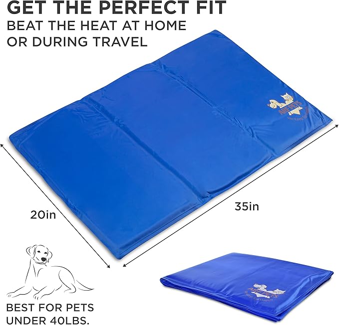 Arf Pets Pet Dog Self Cooling Mat Pad for Kennels, Crates and Beds 19 X 35
