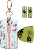 ARING PET Dog Waste Bag Dispenser, Cotton Doggy Poop Bags Holders Attach to Any Leashes, Portable Washable Plaid Pet Waste Pouch Dispenser with Metal Zipper