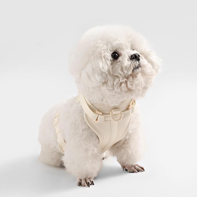 HNS1001L Arlo Small Adjustable Soft Padded No Pull Pet Harness with 3 Buckles and 3 Leash Clips, Bailey