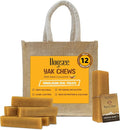 Dogsee Himalayan Yak Cheese Chews with Turmeric 2lb – Medium Size (12 Pack) | Long-Lasting Natural Treats for Dogs | Anti-Inflammatory | Odorless & Helps with Teeth Cleaning