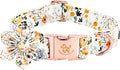 Elegant little tail Dog Collar, Floral Print Spring Pet Collars with Flower Pet Gift Girl Flower Collar Female Adjustable Dog Collars for Medium Dogs